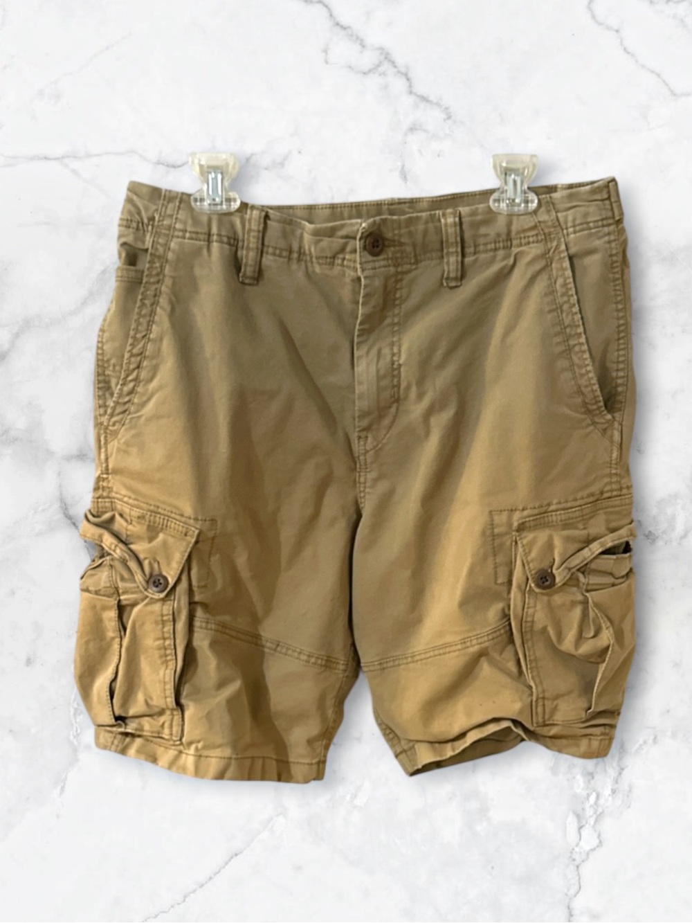 American Eagle Outfitters khaki flex cargo shorts size 36